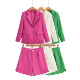 Pink Chic Blazer Suit Ensemble